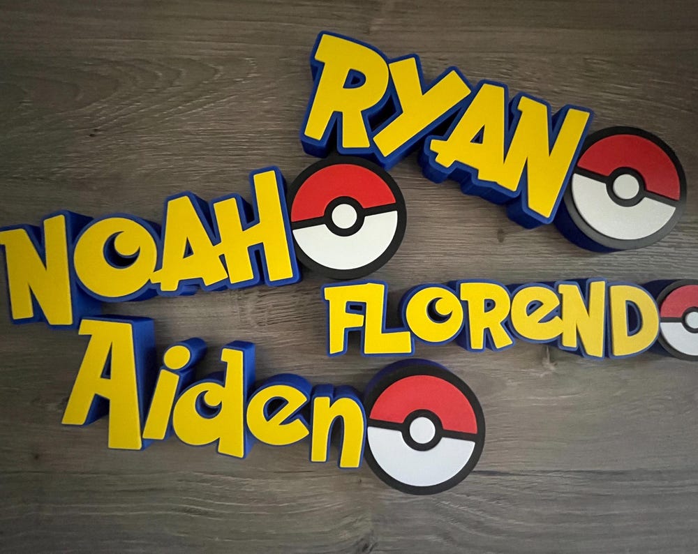 Pokemon Style Name Plate