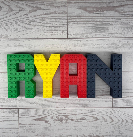 Brick block letters, High quality 3" and 5" Cake and Cupcake toppers