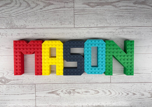 Brick block letters, High quality 3" and 5" Cake and Cupcake toppers